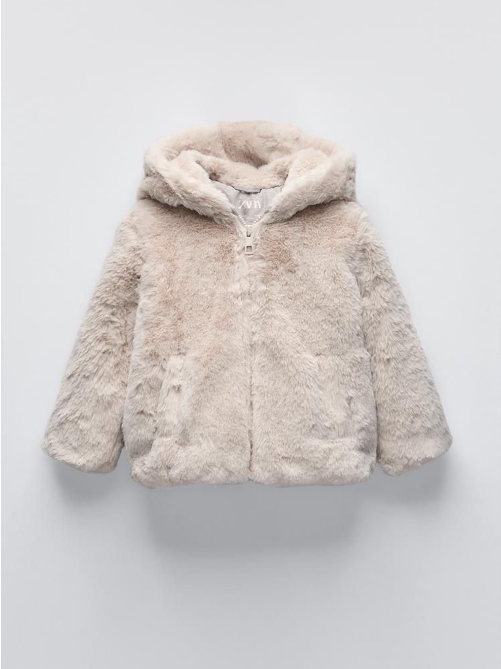 ZARA Baby Kids Faux Fur Hooded Puffer size 1 1/2 yrs
